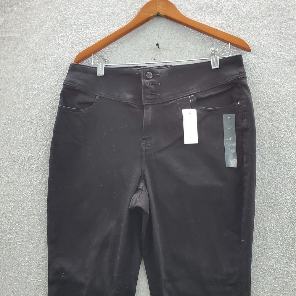 Lane Bryant Women Jeans 14 Black Denim Jegging High-Rise 28" NWT - Picture 6 of 13